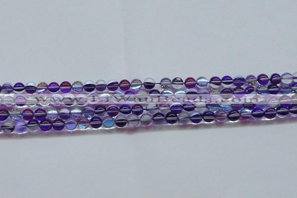 CMS1571 15.5 inches 6mm round synthetic moonstone beads wholesale