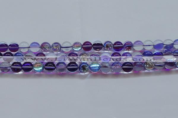 CMS1574 15.5 inches 12mm round synthetic moonstone beads wholesale