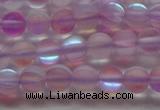 CMS1596 15.5 inches 6mm round matte synthetic moonstone beads