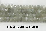 CMS1656 15.5 inches 6*10mm - 8*11mm faceted tyre moonstone beads