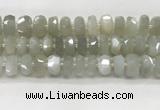 CMS1658 15.5 inches 6*13mm - 8*14mm faceted tyre moonstone beads