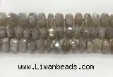 CMS1661 15.5 inches 6*12mm - 8*13mm faceted tyre moonstone beads