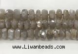 CMS1662 15.5 inches 6*13mm - 8*14mm faceted tyre moonstone beads