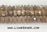 CMS1666 15.5 inches 6*13mm - 8*14mm faceted tyre moonstone beads