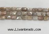 CMS1783 15.5 inches 10*14mm faceted rectangle AB-color moonstone beads