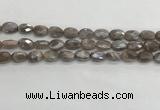 CMS1798 15.5 inches 8*12mm faceted oval AB-color moonstone beads