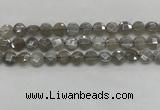 CMS1818 15.5 inches 10mm faceted coin AB-color moonstone beads