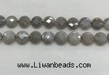 CMS1820 15.5 inches 16mm faceted coin AB-color moonstone beads