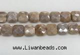 CMS1833 15.5 inches 20*20mm faceted square AB-color moonstone beads