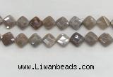 CMS1835 15.5 inches 15*15mm faceted diamond AB-color moonstone beads