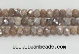 CMS1838 10*12mm - 12*16mm faceted freeform AB-color moonstone beads