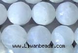 CMS1861 15.5 inches 8mm faceted round white moonstone gemstone beads