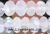 CMS1868 15.5 inches 5*8mm faceted rondelle white moonstone beads