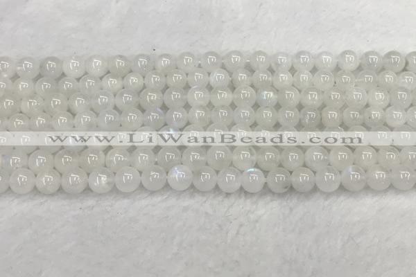 CMS1901 15.5 inches 6mm round white moonstone gemstone beads