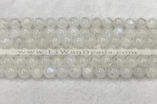 CMS1903 15.5 inches 10mm round white moonstone gemstone beads