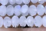 CMS1925 15.5 inches 4*6mm faceted rondelle white moonstone beads