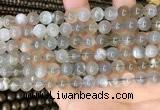 CMS1942 15.5 inches 8mm round grey moonstone beads wholesale