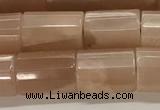 CMS1950 15.5 inches 10*14mm faceted tube moonstone beads