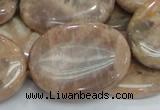 CMS21 15.5 inches 30*40mm oval moonstone gemstone beads wholesale