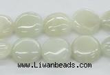 CMS210 15.5 inches 14mm flat round moonstone gemstone beads wholesale