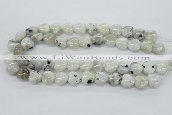 CMS214 15.5 inches 16*16mm heart moonstone gemstone beads wholesale