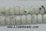 CMS218 15.5 inches 6*10mm rondelle white moonstone gemstone beads