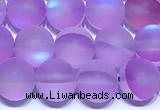 CMS2181 15 inches 6mm, 8mm, 10mm & 12mm round matte synthetic moonstone beads