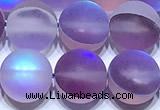 CMS2183 15 inches 6mm, 8mm, 10mm & 12mm round matte synthetic moonstone beads