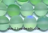 CMS2190 15 inches 6mm, 8mm, 10mm & 12mm round matte synthetic moonstone beads