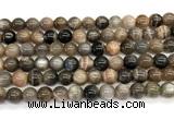 CMS2288 15 inches 8mm round grey moonstone beads wholesale