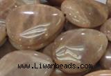 CMS31 15.5 inches 22*30mm flat teardrop moonstone gemstone beads