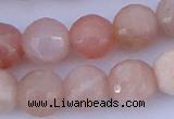 CMS353 15.5 inches 16mm faceted round natural pink moonstone beads