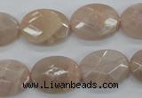 CMS36 15.5 inches 14*18mm faceted oval moonstone gemstone beads