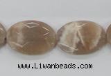 CMS37 15.5 inches 18*24mm faceted oval moonstone gemstone beads