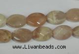 CMS545 15.5 inches 10*14mm faceted oval moonstone beads wholesale