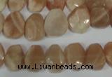 CMS561 15.5 inches 8*12mm faceted freefrom moonstone beads wholesale