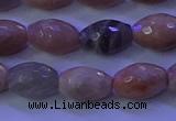 CMS582 15.5 inches 8*11mm faceted rice moonstone gemstone beads