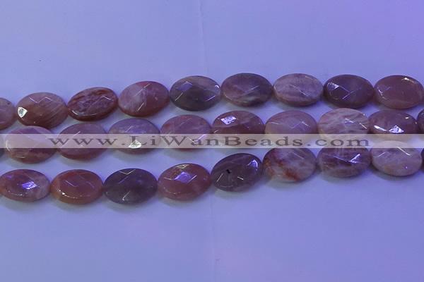 CMS587 15.5 inches 15*20mm faceted oval moonstone gemstone beads