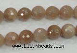 CMS60 15.5 inches 10mm faceted round moonstone gemstone beads