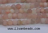 CMS600 15.5 inches 4mm round matte natural moonstone beads