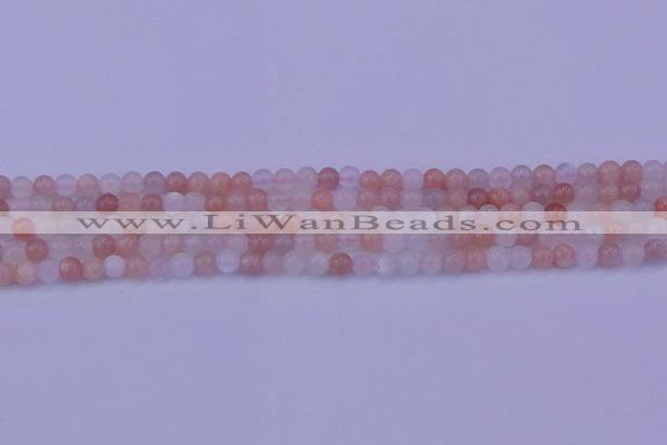 CMS620 15.5 inches 4mm round rainbow moonstone beads wholesale