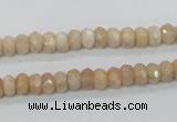 CMS66 15.5 inches 4*6mm faceted rondelle moonstone gemstone beads