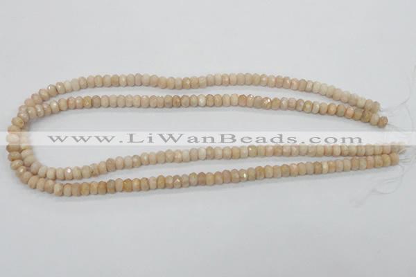 CMS66 15.5 inches 4*6mm faceted rondelle moonstone gemstone beads