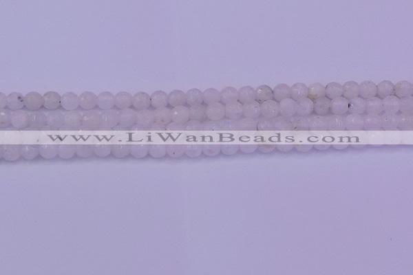 CMS661 15.5 inches 6mm faceted round white moonstone beads