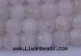 CMS662 15.5 inches 8mm faceted round white moonstone beads