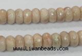 CMS67 15.5 inches 5*10mm faceted rondelle moonstone gemstone beads