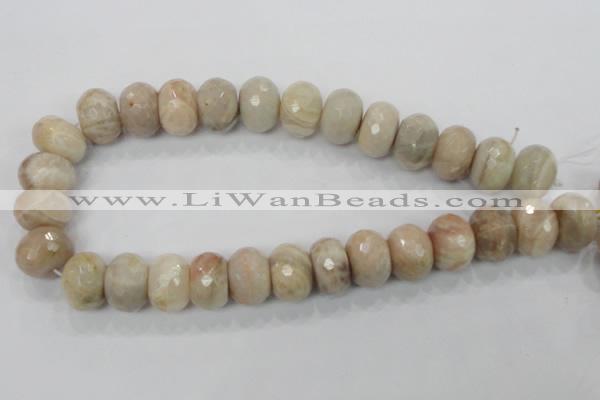 CMS69 15.5 inches 13*20mm faceted rondelle moonstone gemstone beads