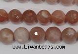 CMS765 15.5 inches 10mm faceted round natural moonstone beads