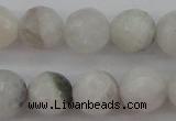 CMS802 15.5 inches 8mm faceted round white moonstone beads