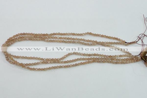 CMS81 15.5 inches 4mm faceted round moonstone gemstone beads